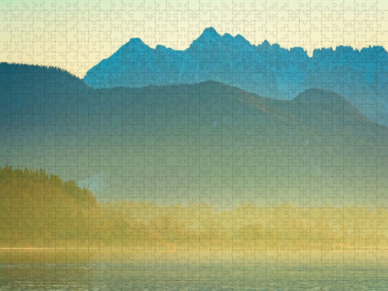 Winterabend am Chiemsee - CALVENDO Foto-Puzzle'