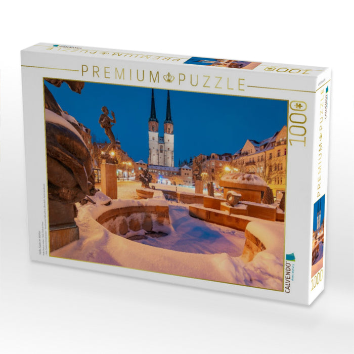 Halle-Saale im Winter - CALVENDO Foto-Puzzle'