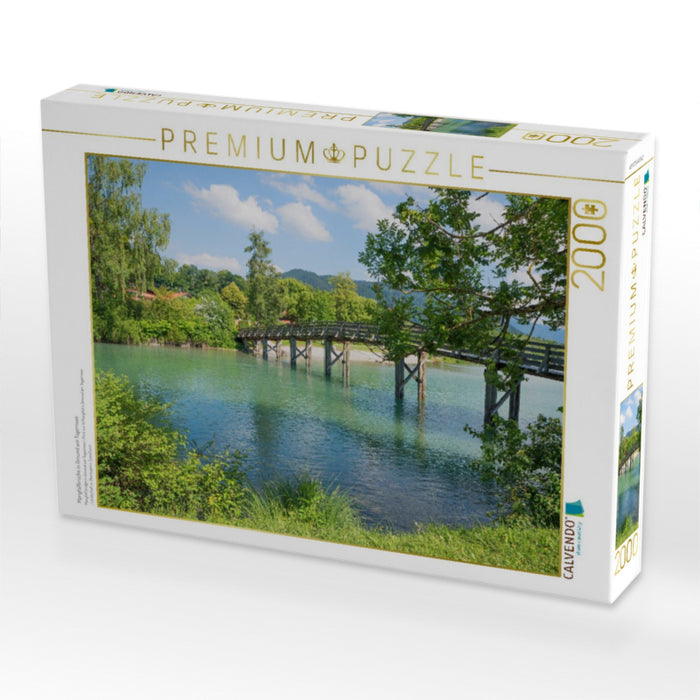 Mangfallbrücke in Gmund am Tegernsee - CALVENDO Foto-Puzzle'