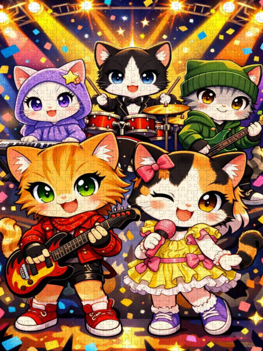 Mia und die Miezband - CALVENDO Foto-Puzzle'
