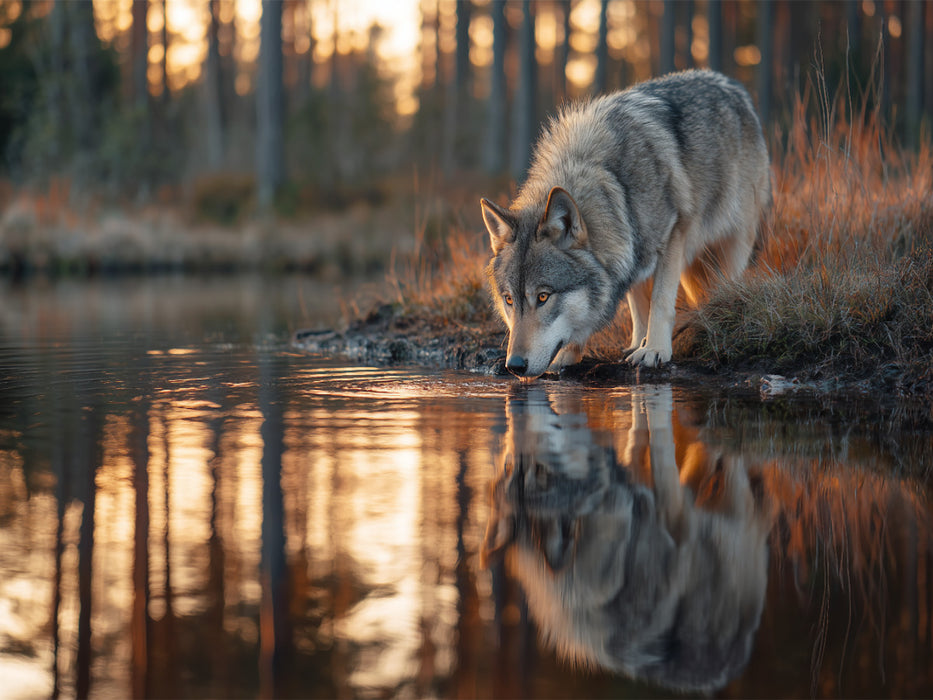 Augen, die die Geheimnisse der Wildnis kennen - CALVENDO Foto-Puzzle'