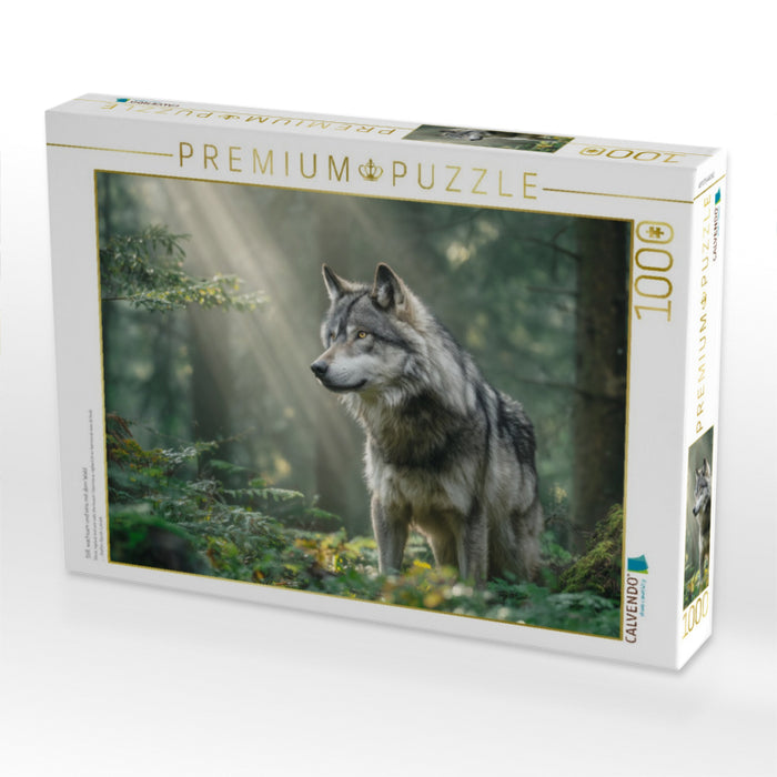 Still, wachsam und eins mit dem Wald - CALVENDO Foto-Puzzle'