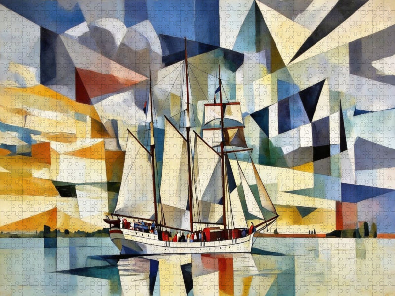 Segelschiff in untergehender Sonne - CALVENDO Foto-Puzzle'