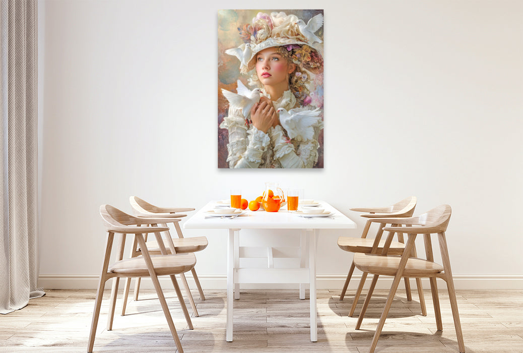Premium Textil-Leinwand Vogelfreunde