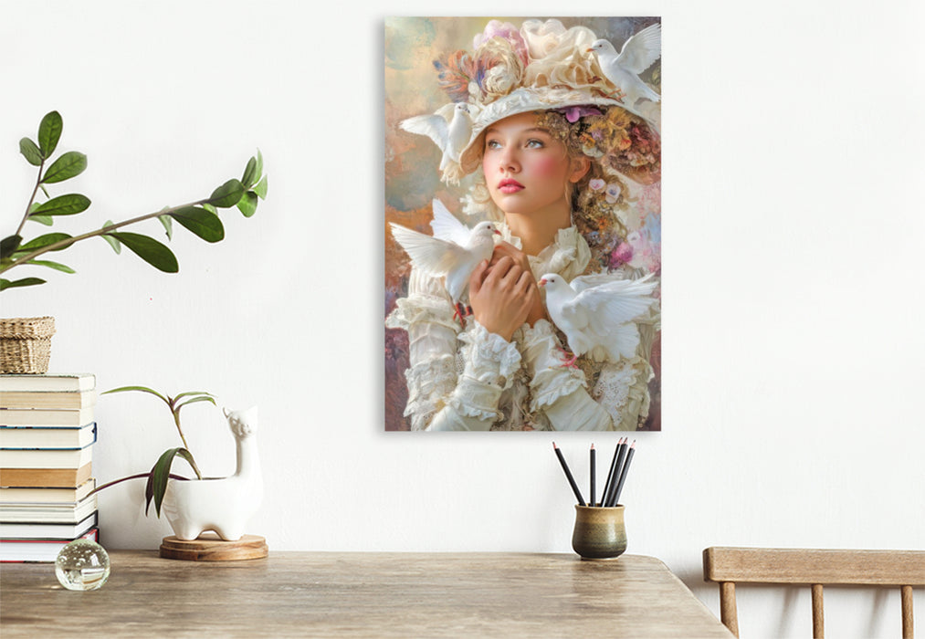 Premium Textil-Leinwand Vogelfreunde