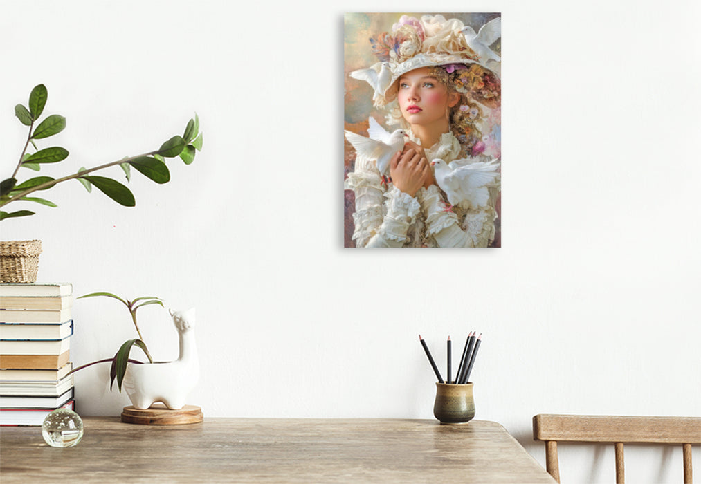 Premium Textil-Leinwand Vogelfreunde