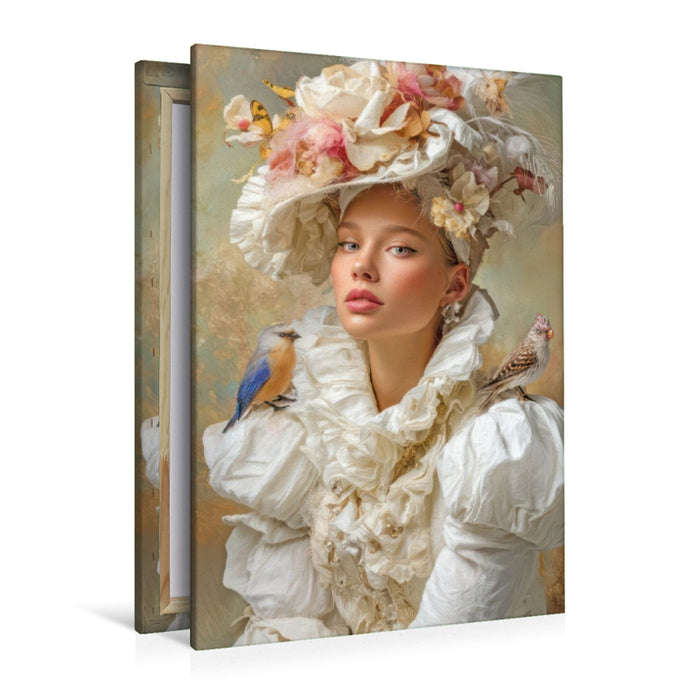 Premium Textil-Leinwand Vogelfreunde