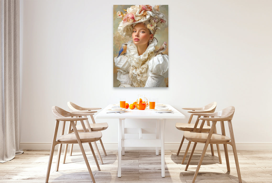 Premium Textil-Leinwand Vogelfreunde