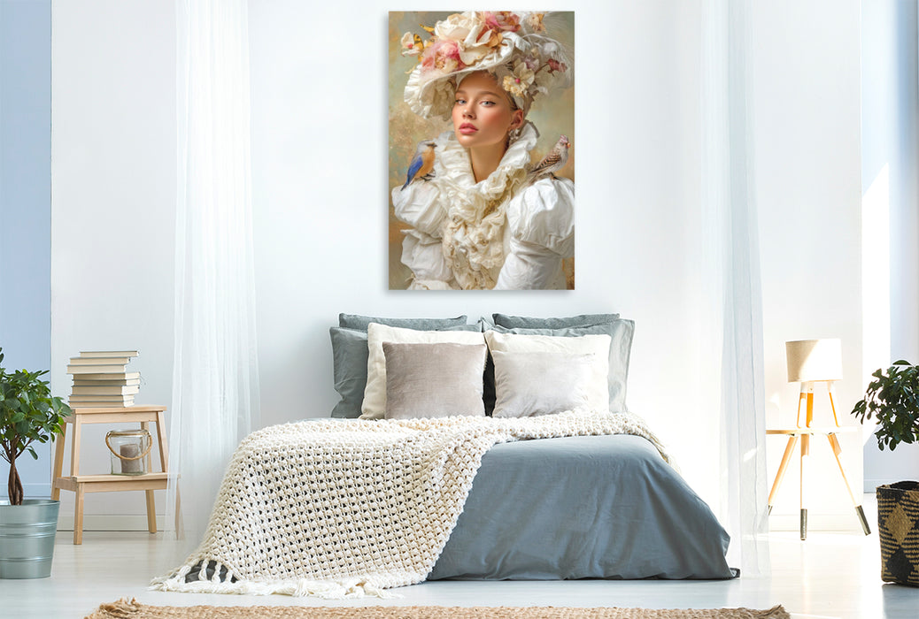 Premium Textil-Leinwand Vogelfreunde