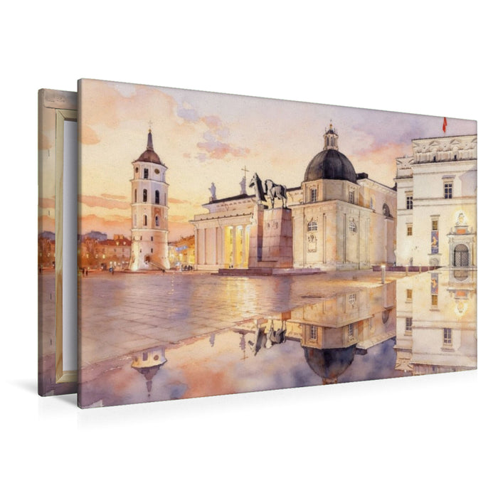 Premium Textil-Leinwand Schloss Vilnius