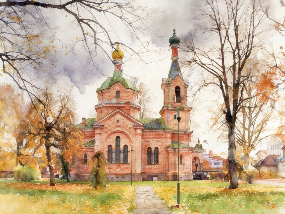 Orthodoxe Kirche Kuldiga - CALVENDO Foto-Puzzle'