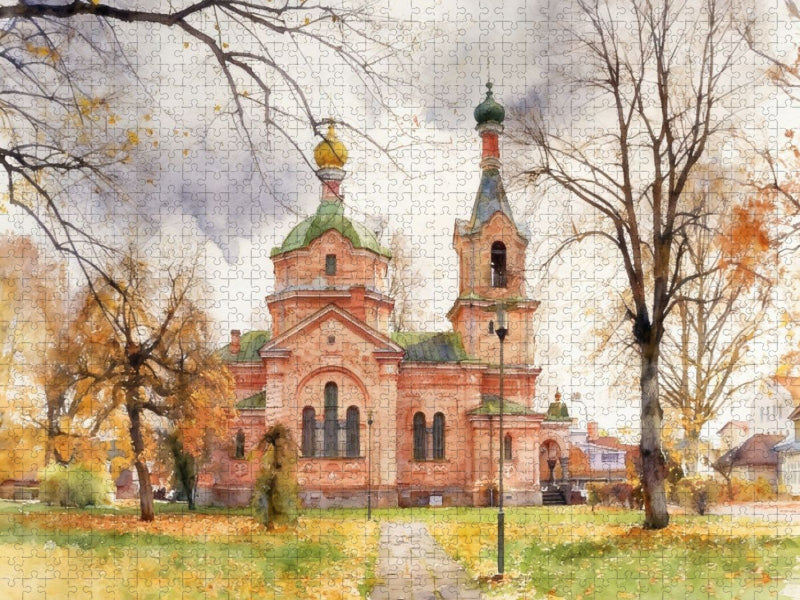 Orthodoxe Kirche Kuldiga - CALVENDO Foto-Puzzle'
