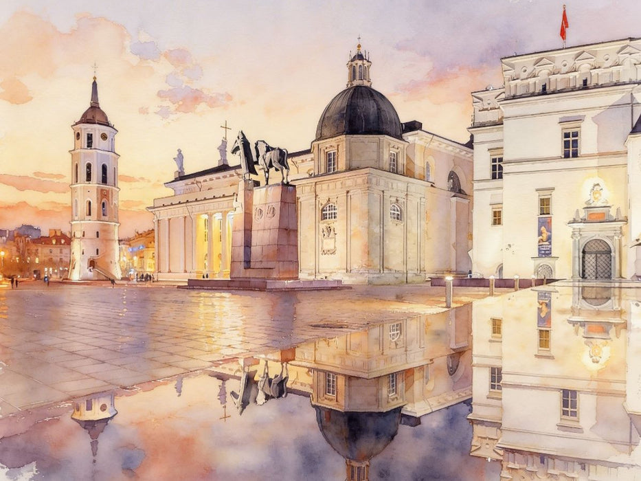 Schloss Vilnius - CALVENDO Foto-Puzzle'
