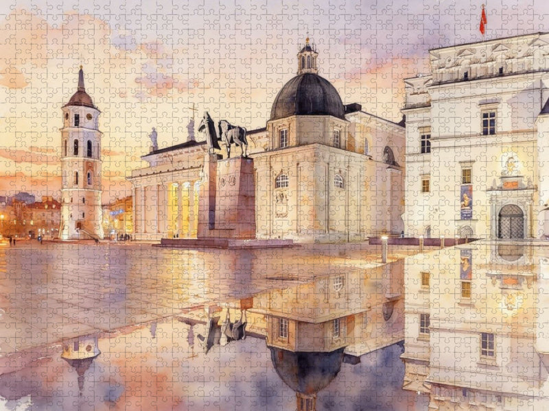 Schloss Vilnius - CALVENDO Foto-Puzzle'