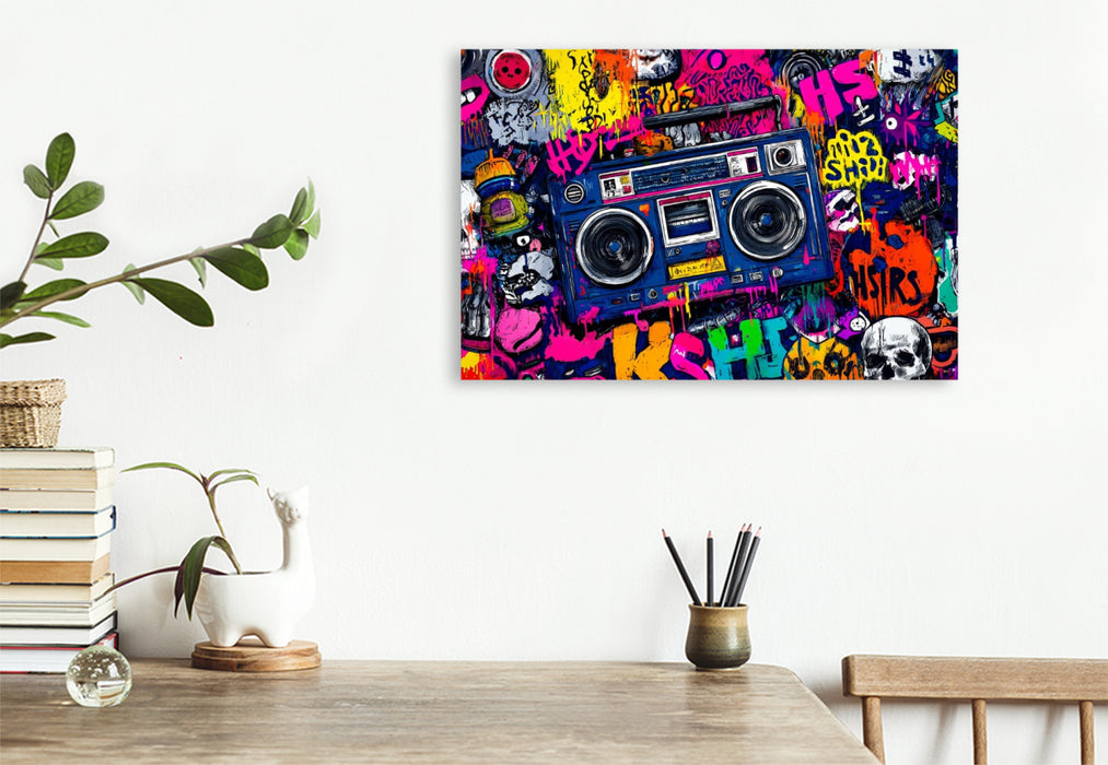 Premium Textil-Leinwand Ein Motiv aus dem Kalender City Beats - Graffiti Dreams
