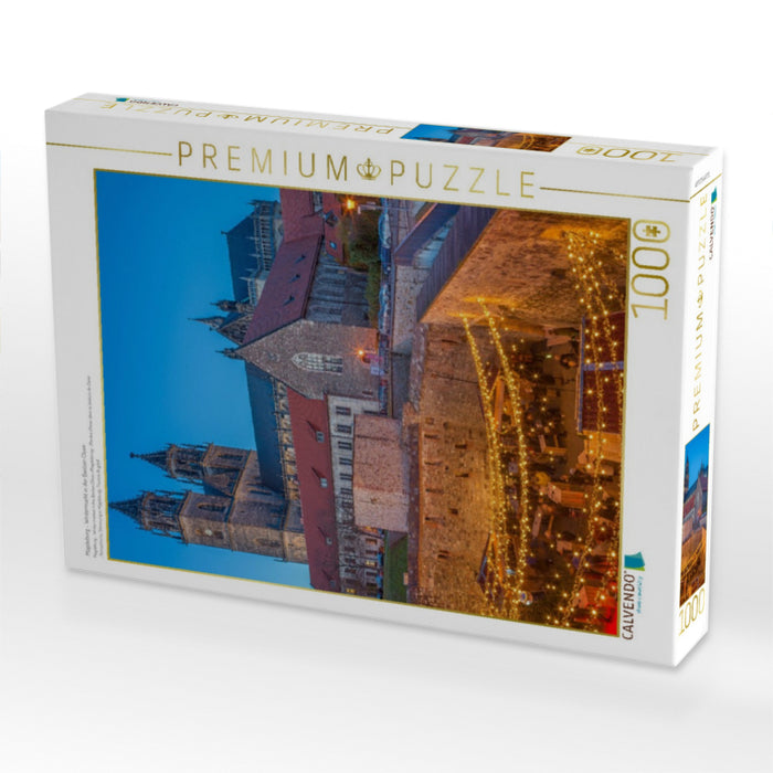 Magdeburg - Wintermarkt in der Bastion Cleve - CALVENDO Foto-Puzzle'