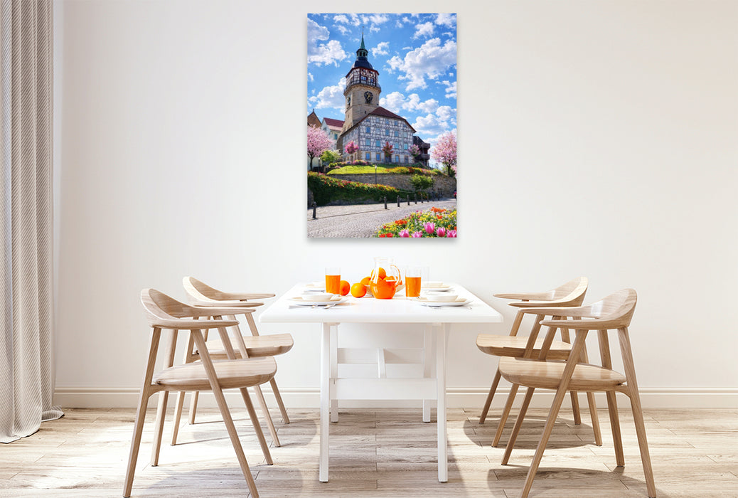 Premium Textil-Leinwand Turmschulhaus und Galerie in Backnang