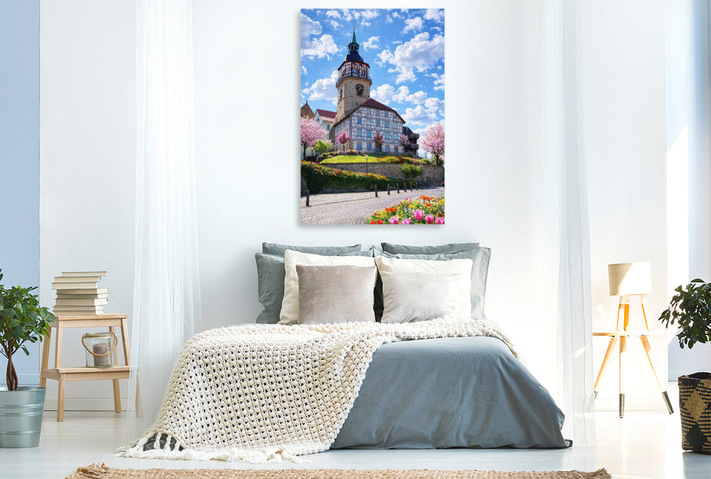 Premium Textil-Leinwand Turmschulhaus und Galerie in Backnang