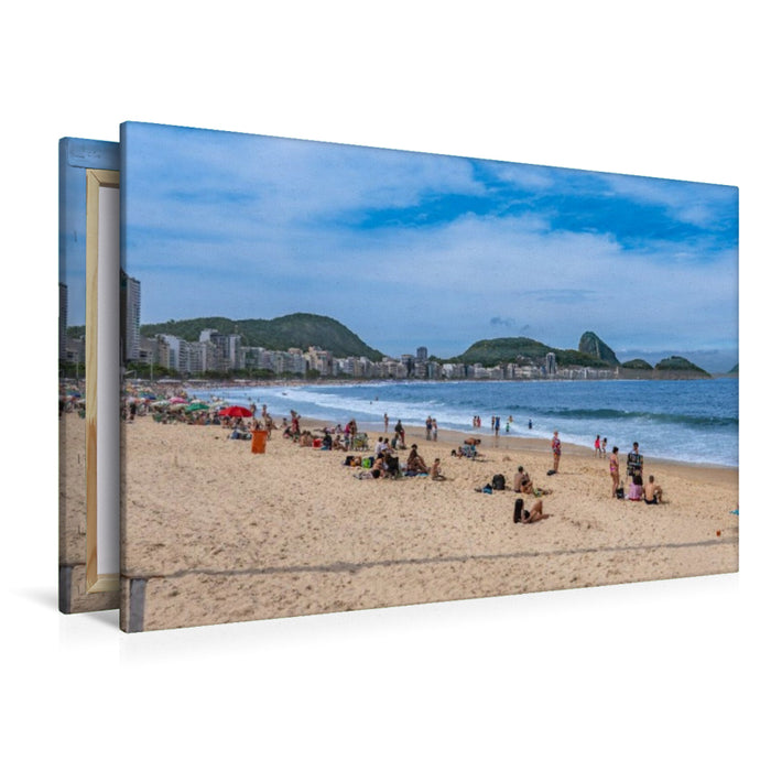 Premium Textil-Leinwand Leben an der Copacabana