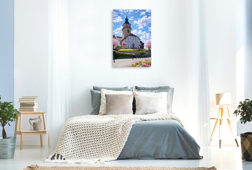 Premium Textil-Leinwand Turmschulhaus und Galerie in Backnang