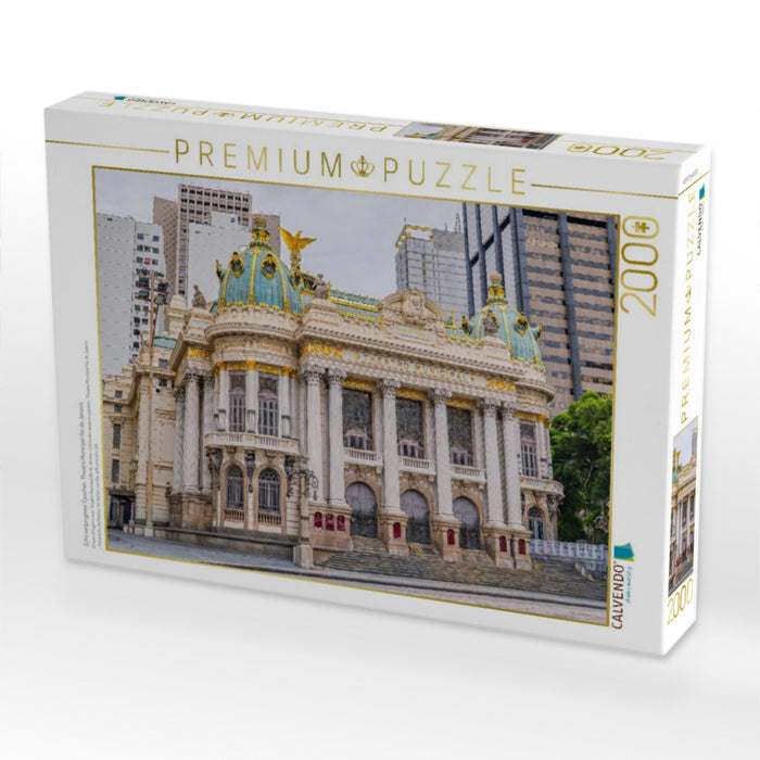 Echo vergangener Epochen: Theatro Municipal Rio de Janeiro - CALVENDO Foto-Puzzle'