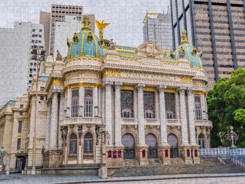 Echo vergangener Epochen: Theatro Municipal Rio de Janeiro - CALVENDO Foto-Puzzle'