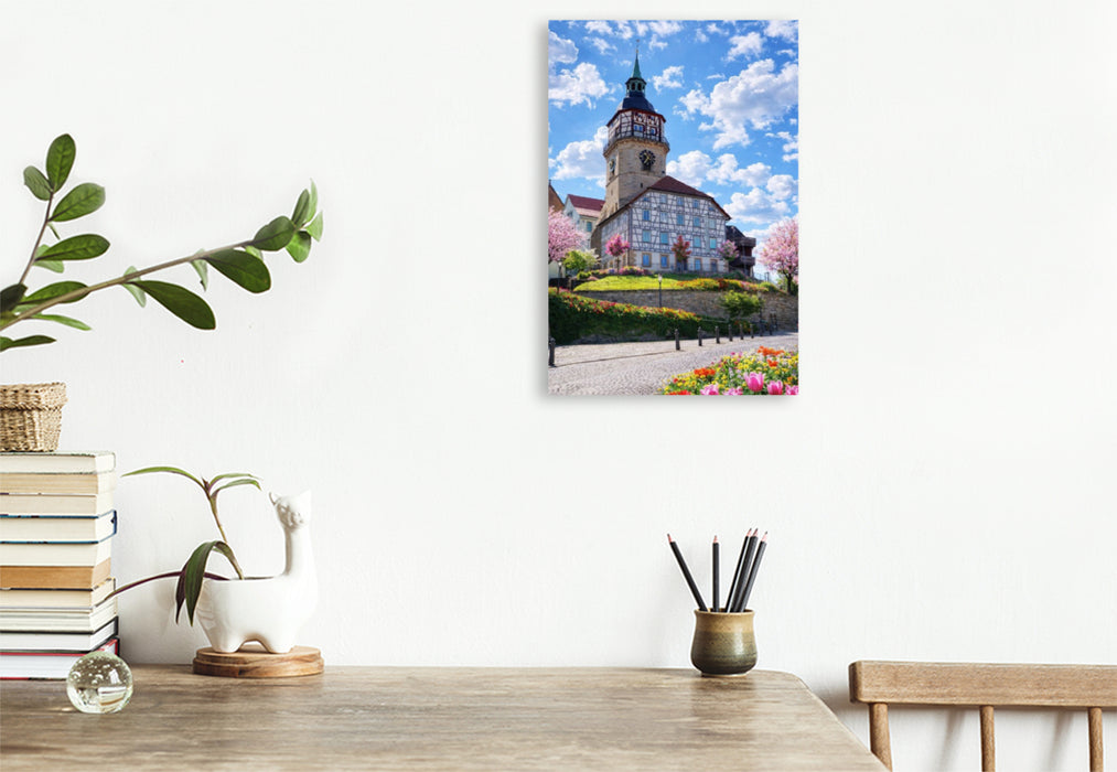Premium Textil-Leinwand Turmschulhaus und Galerie in Backnang