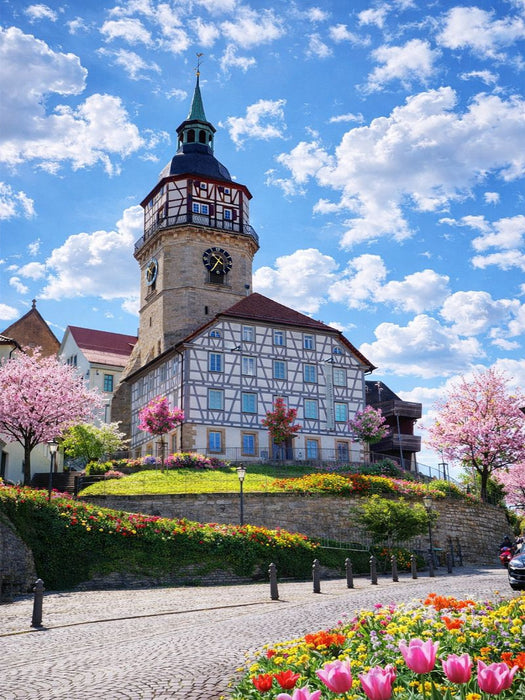 Turmschulhaus und Galerie in Backnang - CALVENDO Foto-Puzzle'