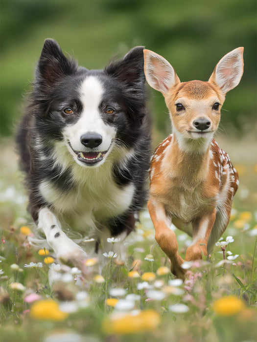 Gemeinsam durch die Blumenwiese - CALVENDO Foto-Puzzle'