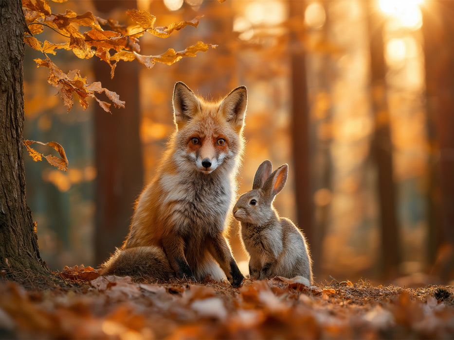 Ein stiller Moment im Herbstwald - CALVENDO Foto-Puzzle'