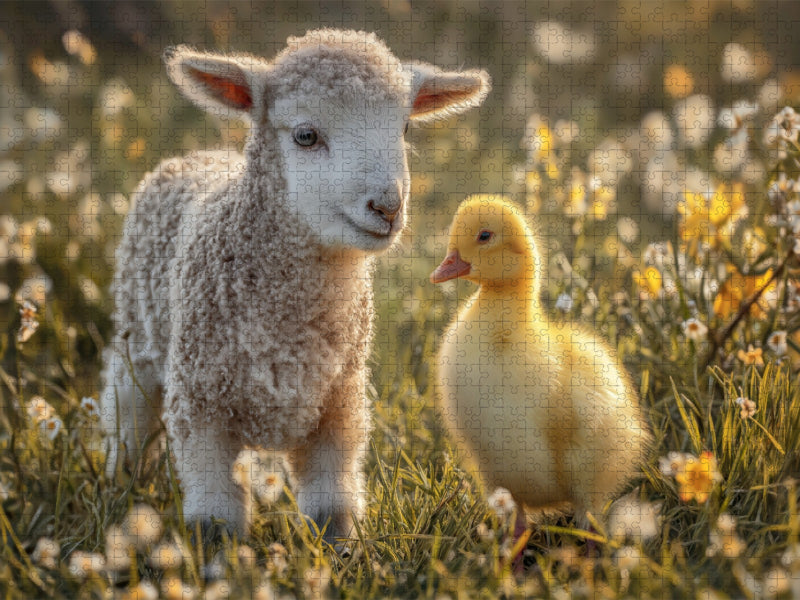 Frühling bringt neue Freundschaften - CALVENDO Foto-Puzzle'