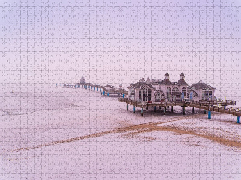 Ostseebad Sellin im Winter - CALVENDO Foto-Puzzle'