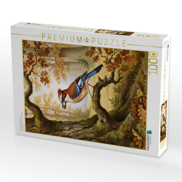 Eichelhäher als Gemälde - CALVENDO Foto-Puzzle'