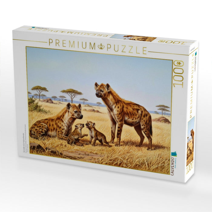 Gemälde einer Hyänenfamilie - CALVENDO Foto-Puzzle'