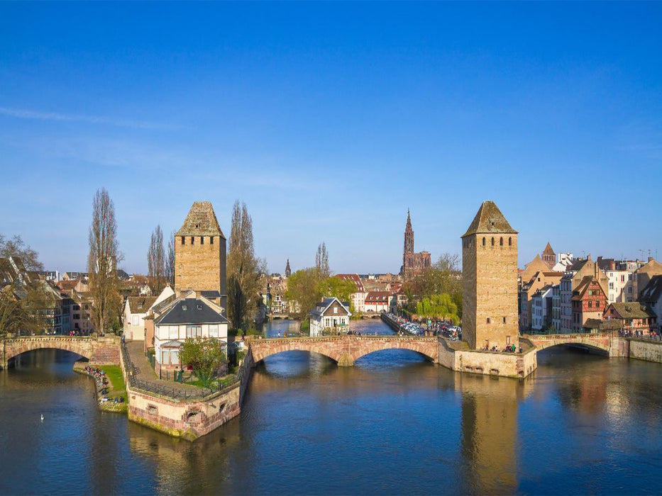 Ponts Couverts, Straßburg - CALVENDO Foto-Puzzle'