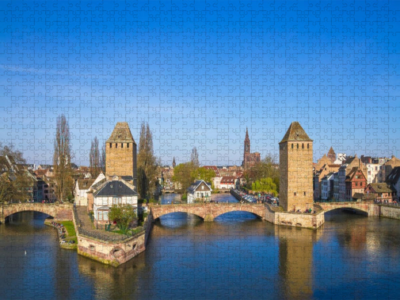 Ponts Couverts, Straßburg - CALVENDO Foto-Puzzle'