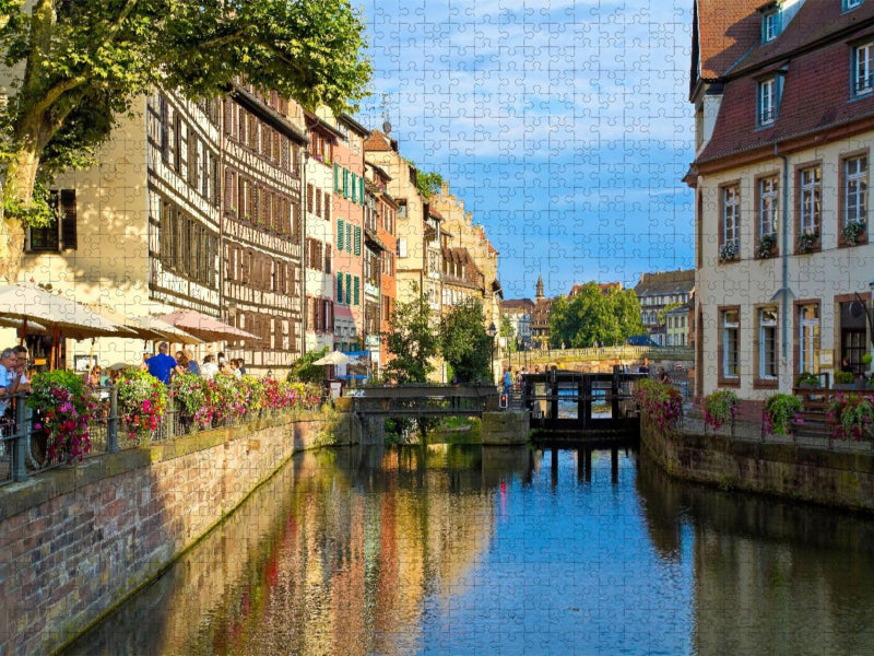 Stadtviertel Petite France, Straßburg - CALVENDO Foto-Puzzle'
