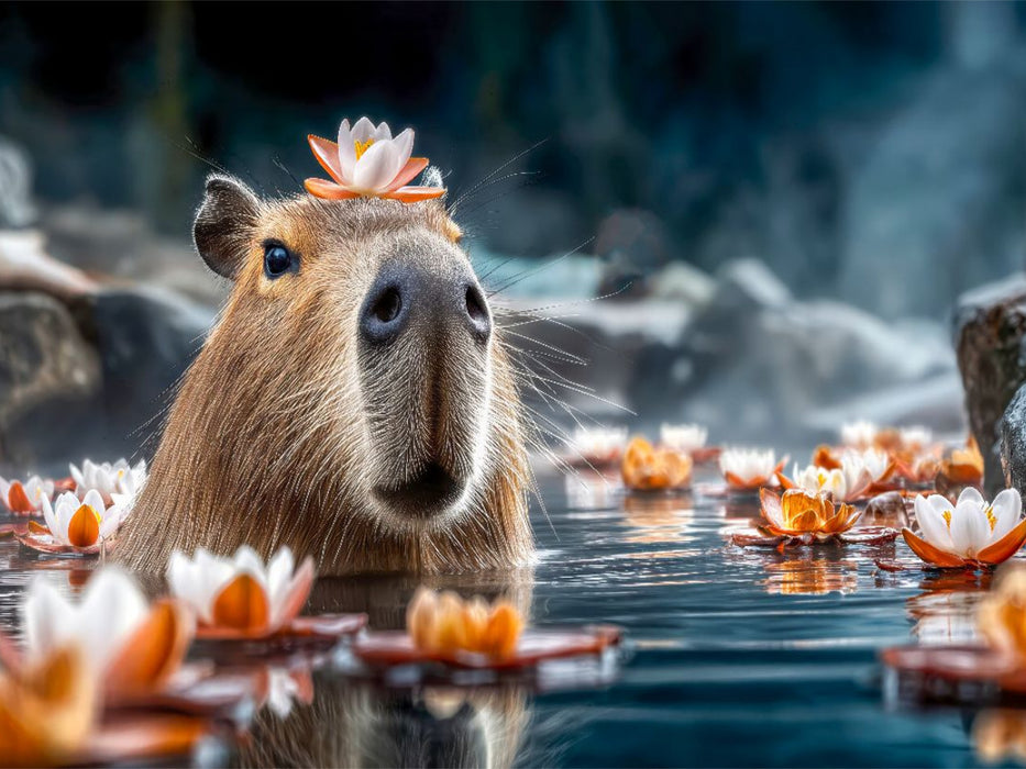 Ich liebe Seerosen-Schönheitsbäder - CALVENDO Foto-Puzzle'