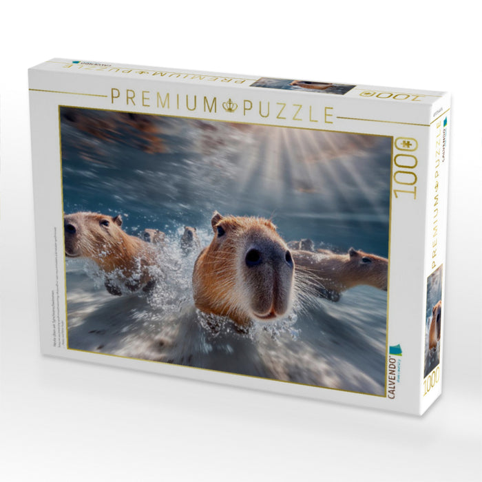 Heute üben wir Synchronschwimmen - CALVENDO Foto-Puzzle'