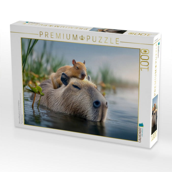 Mama und Baby gönnen sich ein Schläfchen - CALVENDO Foto-Puzzle'