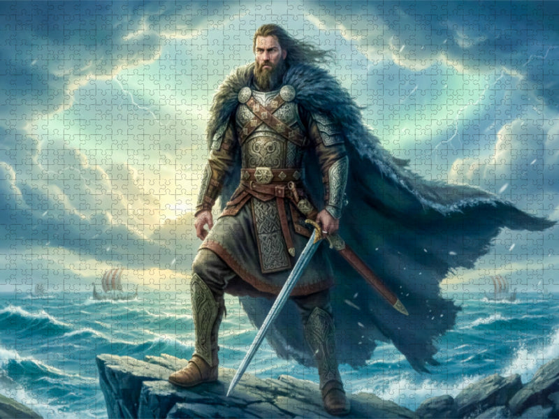 Der Held Beowulf blickt dem Schicksal entgegen - CALVENDO Foto-Puzzle'