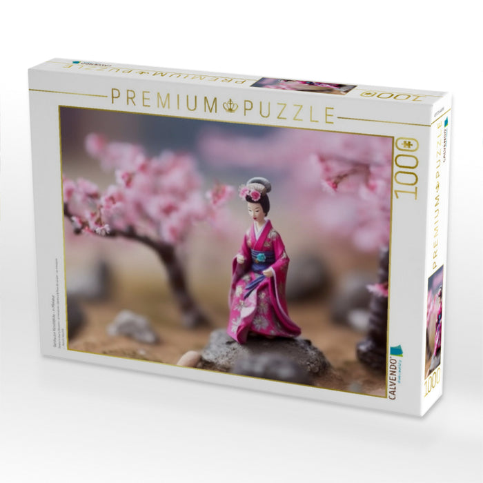 Geisha zur Kirschblüte - in Miniatur - CALVENDO Foto-Puzzle'
