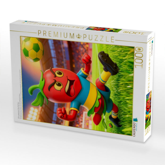 3D Fussballmotiv Chile Chili Figur - CALVENDO Foto-Puzzle'