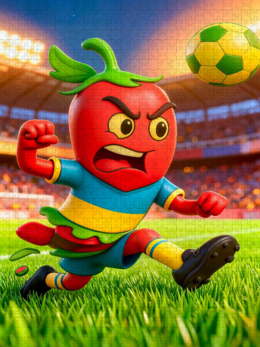 3D Fussballmotiv Chile Chili Figur - CALVENDO Foto-Puzzle'