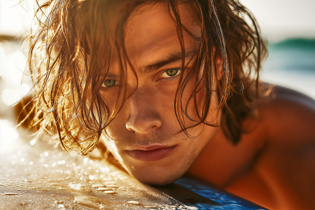 Premium Textil-Leinwand Ein Motiv aus dem Kalender Hot Beach Boys