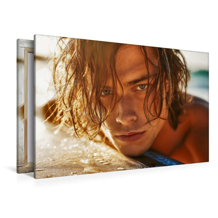 Premium Textil-Leinwand Ein Motiv aus dem Kalender Hot Beach Boys