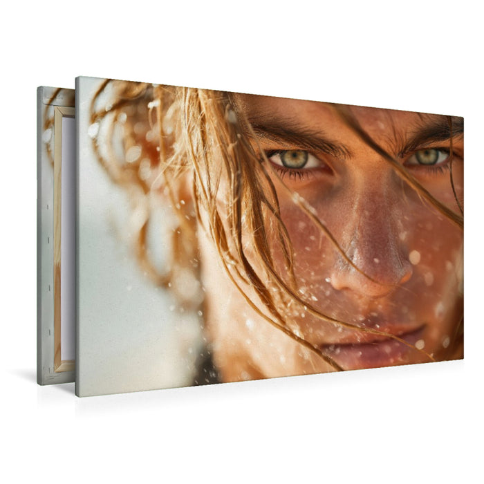 Premium Textil-Leinwand Ein Blick, so tief wie das Meer