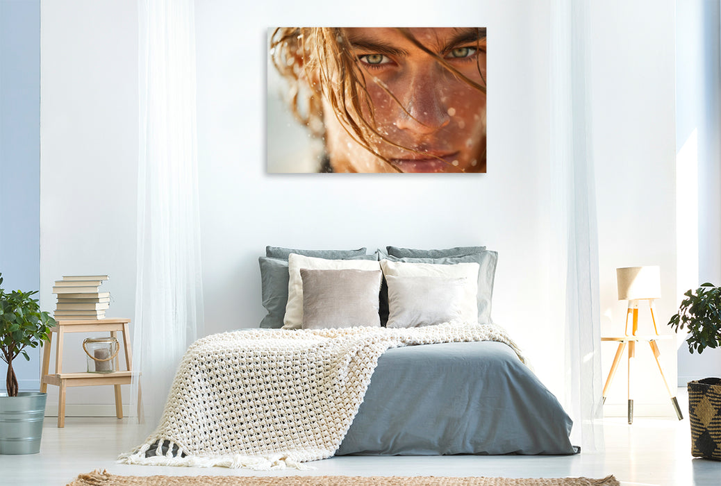 Premium Textil-Leinwand Ein Blick, so tief wie das Meer