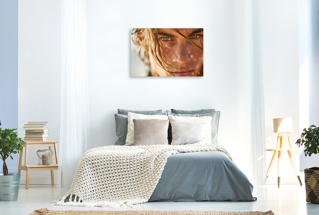 Premium Textil-Leinwand Ein Blick, so tief wie das Meer