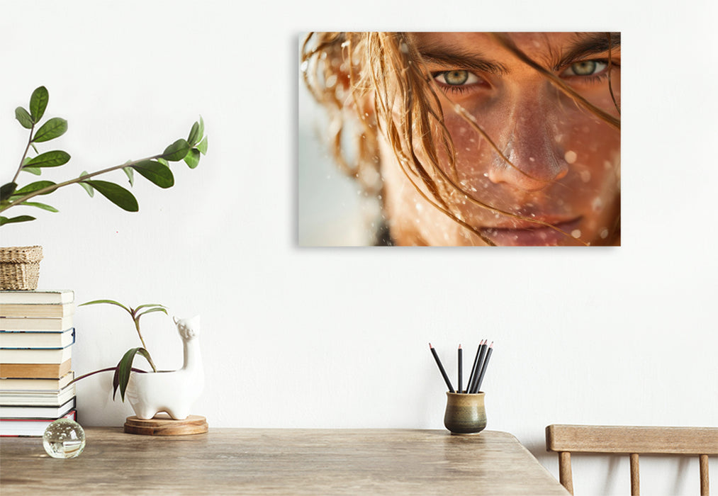 Premium Textil-Leinwand Ein Blick, so tief wie das Meer